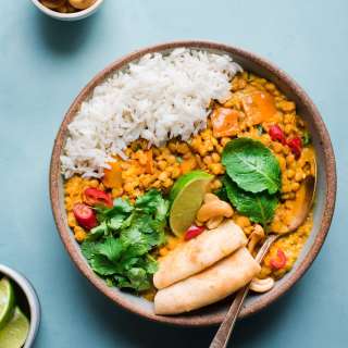 Instant Pot Butternut Squash Lentil Curry