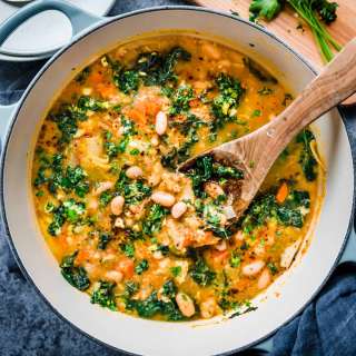 Creamy White Bean Soup with Kale