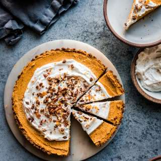 Vegan Gingersnap Pumpkin Cream Tart