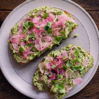Smashed Edamame Toast