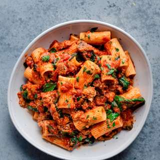 Easy Veganuary Recipes: Sausage and Greens Pasta