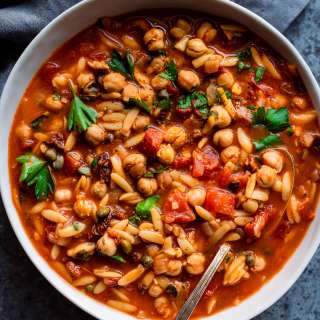 Instant Pot Chickpea Orzo Soup (+ more Vegan Soups!)