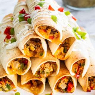 Baked Breakfast Taquitos