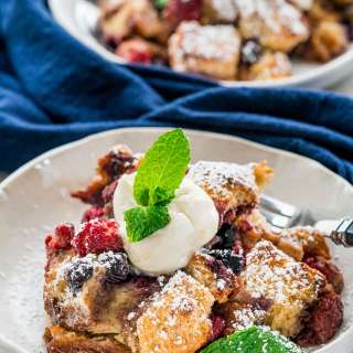 Berry Brioche Bread Pudding