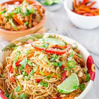 Crockpot Chinese Pork with Noodles