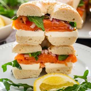 Salmon Cream Cheese Bagel