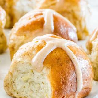 No Knead Hot Cross Buns