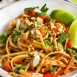 Slow Cooker Chicken Peanut Noodles