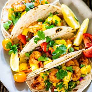 Cajun Shrimp Tacos with Mango Salsa