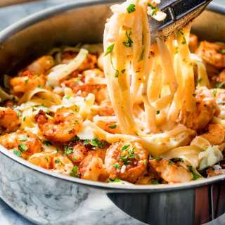 Crispy Cajun Shrimp Fettuccine