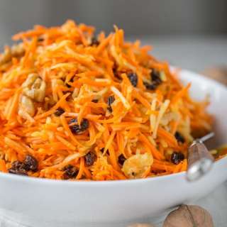 Carrot Apple and Walnut Salad
