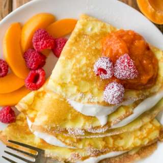 Crepes with Greek Yogurt Cream