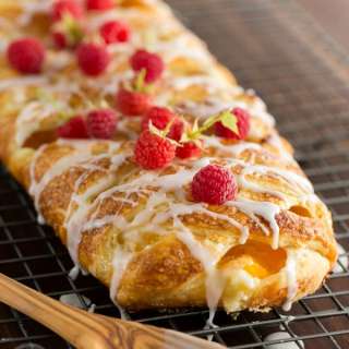Peach Cream Cheese Braided Danish