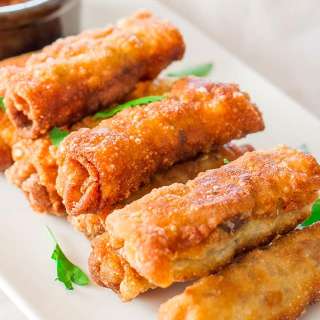 Pork and Mushroom Spring Rolls