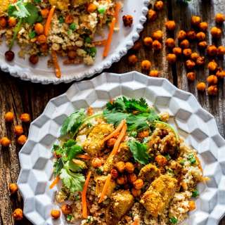 Indian Cauliflower Fried Rice with Chicken