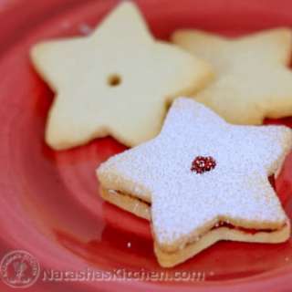 Shortbread Cookies with Raspberry Preserves