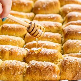 Pumpkin Parker House Rolls
