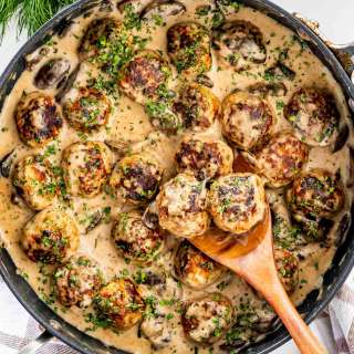 Meatballs with Mushroom Gravy