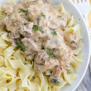 Slow-Cooked Beef Stroganoff + Giveaway