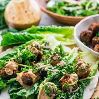 Thai Meatball Lettuce Wraps