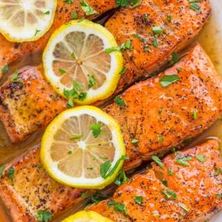 Pan Seared Salmon with Lemon Butter Sauce (VIDEO)