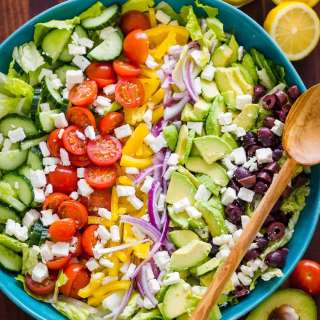 Greek Salad Recipe with Lemon Dressing