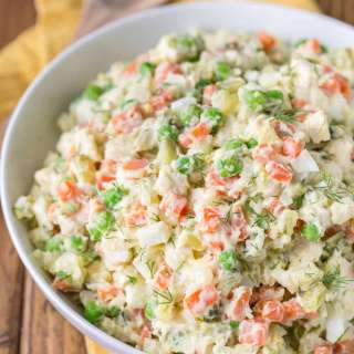 Chicken Olivye (Chicken Potato Salad)
