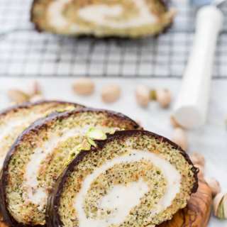 Poppy Seed Cake Roll with Chocolate Ganache