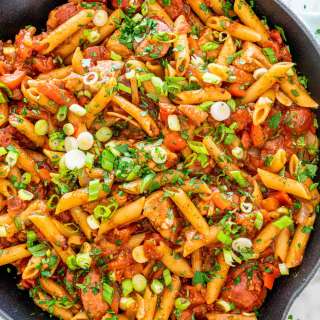 Chicken and Sausage Penne Jambalaya