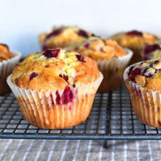 Raspberry and White Chocolate Muffins