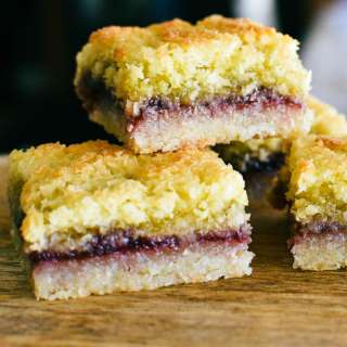 Raspberry Coconut Slice