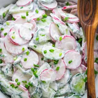 Creamy Cucumber Radish Salad Recipe