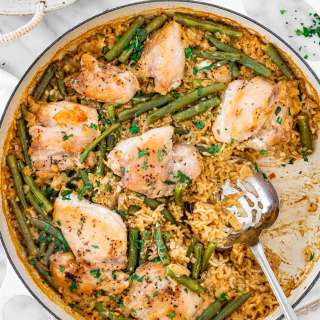 Coconut Chicken With Rice and Green Beans