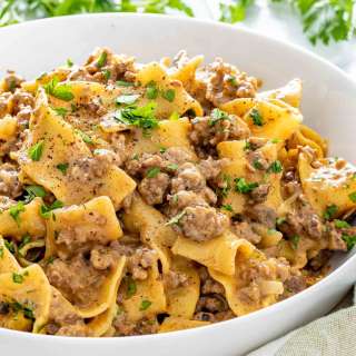 One Pot Beef Stroganoff