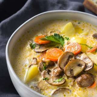 Mushroom Cheese Soup