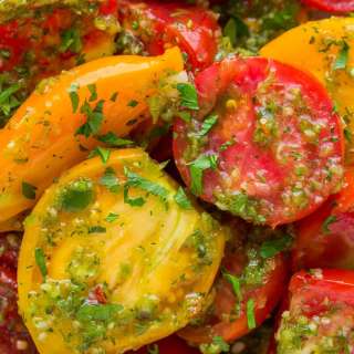 Garlicky Marinated Tomato Salad Recipe