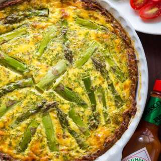Sausage Asparagus Quiche (VIDEO)
