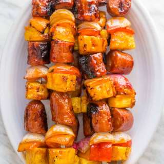 Grilled Pineapple Sausage Kabobs