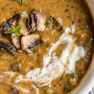 Hearty Vegan Cream Of Mushroom Soup With Coconut Milk (Easy, Gluten-Free)