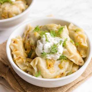 Vegan Pierogies With Potatoes And Mushrooms