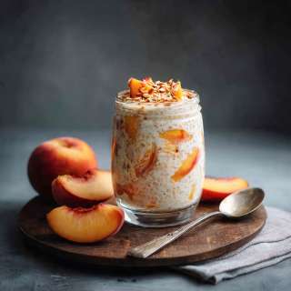 Peaches and Cream Overnight Oats