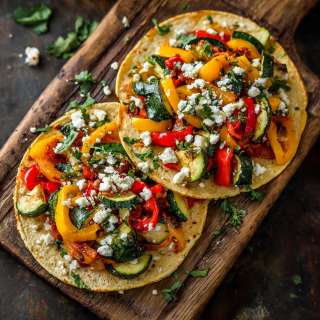 Vibrant Bell Pepper and Zucchini Tacos