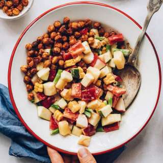 Creamy Summer Salad (with Crispy BBQ Chickpeas)