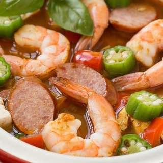 One Pot Chicken and Shrimp Gumbo