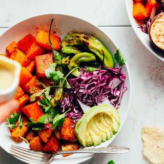 Roasted Squash Bowl with Jalapeño Queso