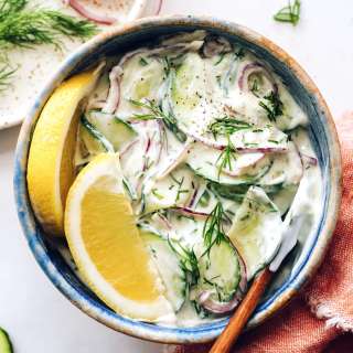 Creamy Vegan Cucumber Salad (German-Inspired)