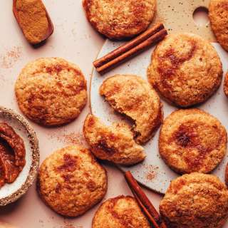 Apple Butter Snickerdoodle Cookies (Vegan + GF)