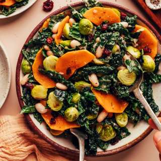 Roasted Fall Vegetable Salad with White Beans