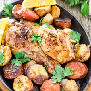 Spanish Chicken with Chorizo and Potatoes