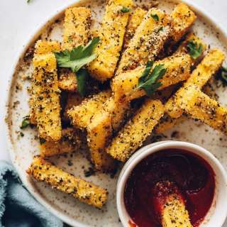Vegan Parmesan and Herb Polenta Fries